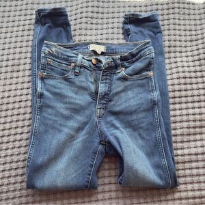 Madewell 10" High Rise Skinny Jeans, Size 27